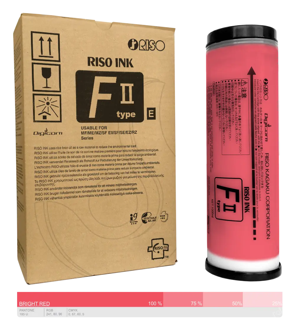 Ink-Farba-Riso-F-II-type-E-Brigt Red-S-8115E