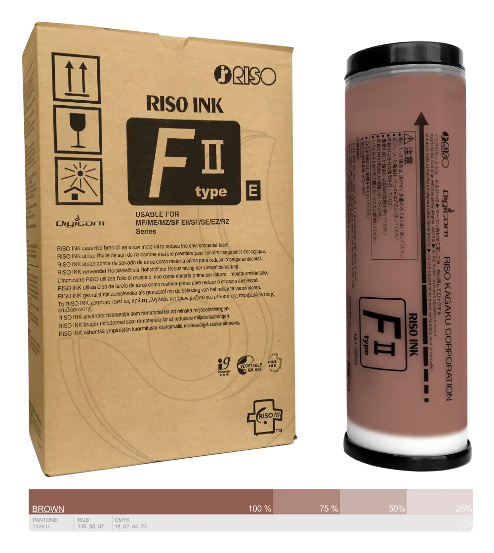 Ink-Farba-Riso-F-II-type-E-Brown-S-8118E