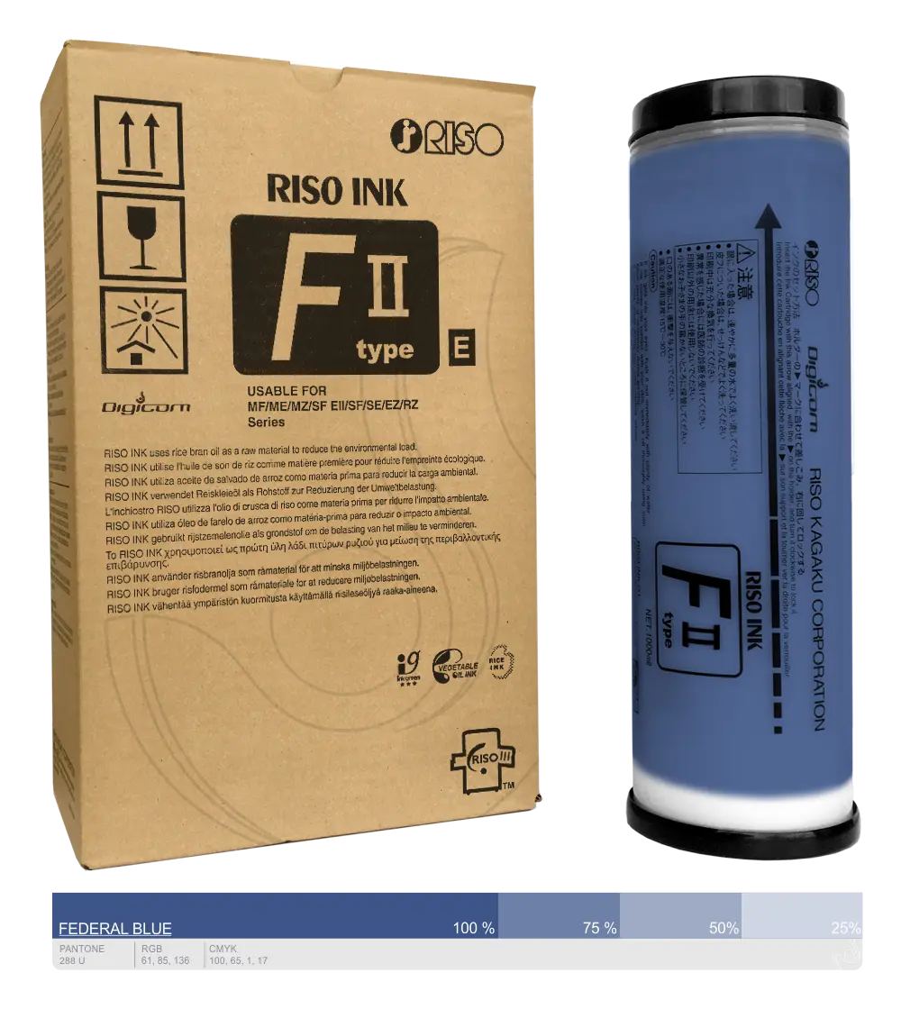 Ink-Farba-Riso-F-II-type-E-Federal Blue-S-8124E