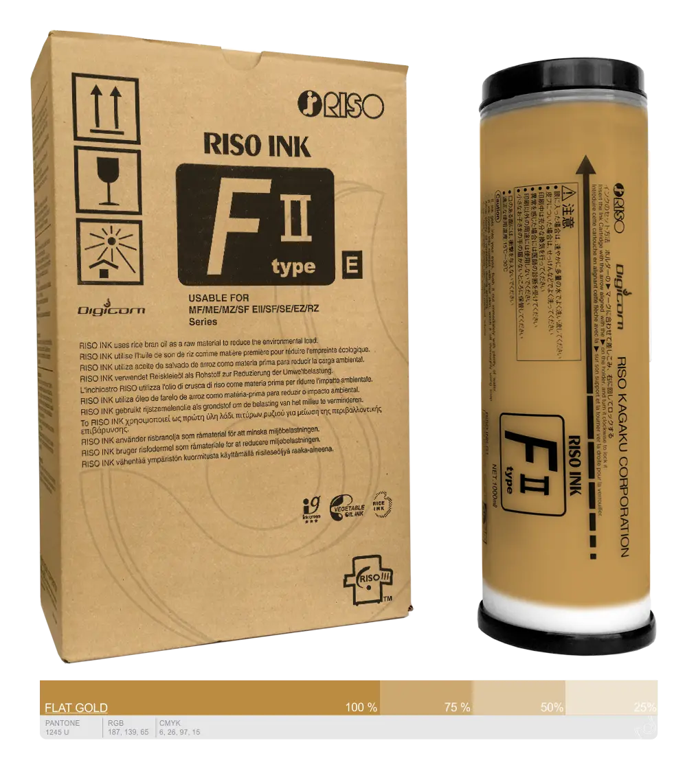 Ink-Farba-Riso-F-II-type-E-Flat Gold-S-8186E
